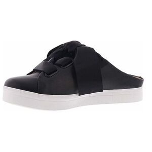 New❤️ All Black Met Bow Sneak Leather Round Toe